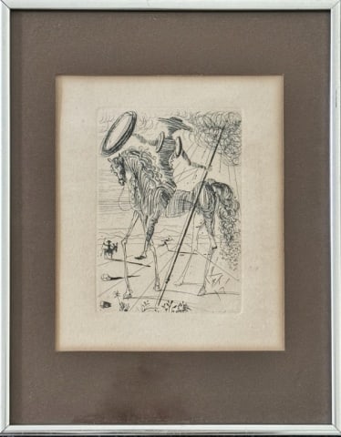 Etching on Paper, "Don Quixote", Salvador Dali (1 of 4)