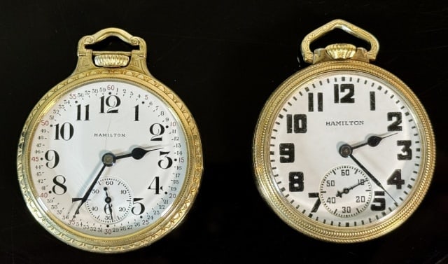 Antique Pocket Watches, 21J, Hamilton (2pc) (1 of 5)