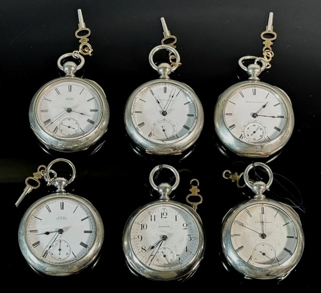 Antique Pocket Watches, Keywind, Waltham (6pc) (1 of 14)