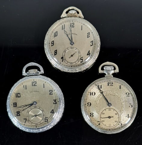 Antique Pocket Watches, 17J, Illinois (3pc) (1 of 7)