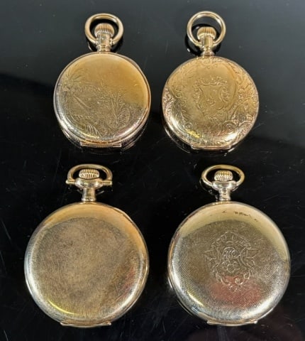 Antique Pocket Watches, Hunter Case, Elgin (4pc) (1 of 10)