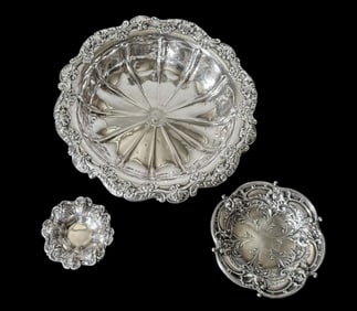 Antique Sterling Silver Bowls, Gorham, Reed (3pc)