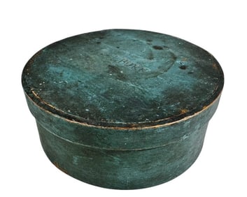 19th C. Painted Wooden Pantry Box, J. Burr