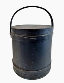 19th C. Painted Firkin Bucket, G. Wilder & Son