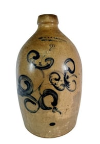 Decorated Stoneware Jug, Ballard, Burlington VT