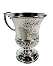 C. 1840 American Coin Silver Cup, Woods & Hughes