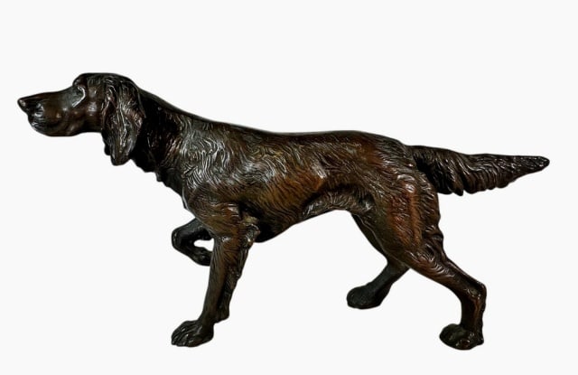 Antique Cast Bronze Figure of Hunting Dog (1 of 6)