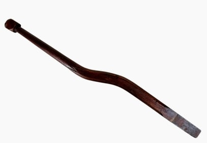 19th C. Sailor Made Hand Carved Small Boat Tiller