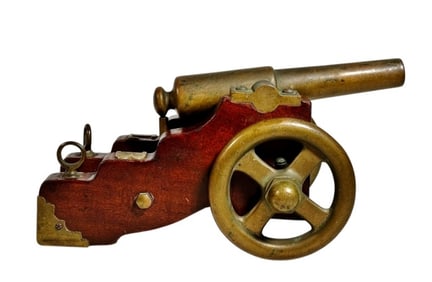 19th C. Brass Signal Cannon