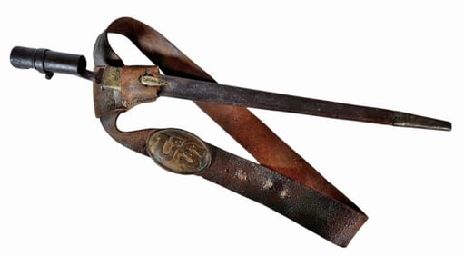 Civil War Belt, Buckle and Bayonet