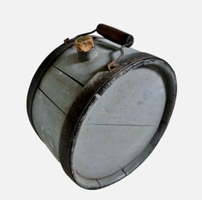 Civil War Tin Spout Wooden Camp Canteen