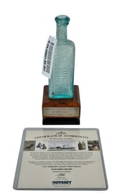 19th C. Shipwreck Salvage Bottle, S.S. Republic