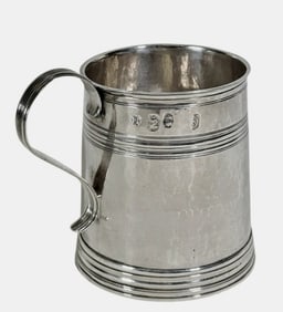 1703 English Queen Anne Britannia Silver Mug, Parr