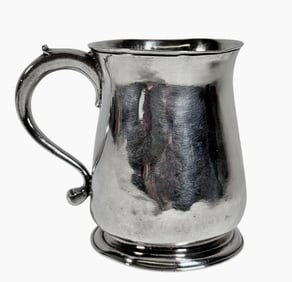 1740 English Sterling Silver George II Tankard