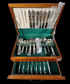 Sterling Silver Flatware Set, Georg Jensen (63pc)