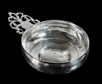 C. 1730 American Coin Silver Porringer, J. Hurd