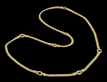 14K Gold Italian Link Chain Necklace