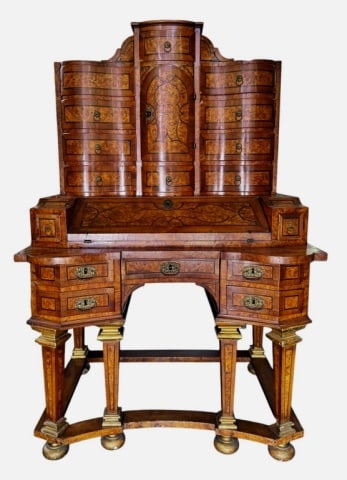 18th C. Austrian Burl Rococo Secretary Desk (1 of 10)