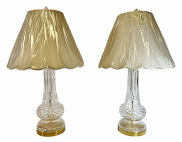 Pair of Irish Crystal Lamps, Waterford (2pc)