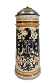 Antique German Imperial Eagle Stein, Mettlach V&B
