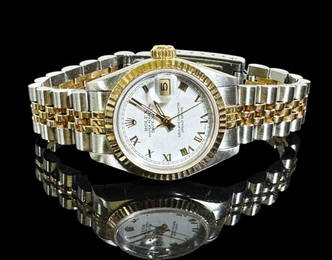 18K Gold Stainless Ladies Rolex Datejust Watch