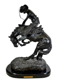 Cast Bronze Sculpture, Remington, "Rattlesnake"