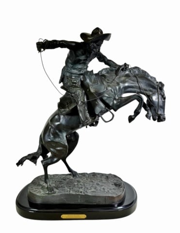 Cast Bronze Sculpture, "Bronco Buster", Remington (1 of 7)
