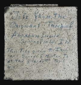 Marble Fragment From Abraham Lincoln's First Tomb