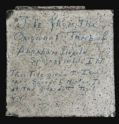 Marble Fragment From Abraham Lincoln's First Tomb (1 of 2)