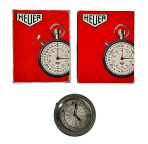 Vintage Stop Watches, Automobile Clock (3pc)