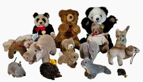 Vintage Stuffed Animals, Steiff (15pc)