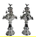 Antique .835 Silver Rimonim Torah Finials (2pc)