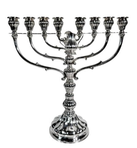 Antique Hungarian Continental Silver Menorah (1 of 5)