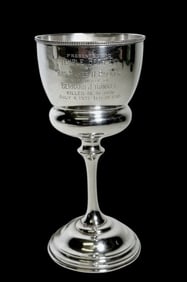Sterling Silver Kiddush Cup, WW2 KIA Memorial