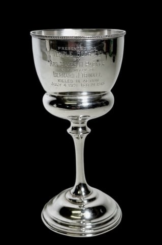 Sterling Silver Kiddush Cup, WW2 KIA Memorial (1 of 3)