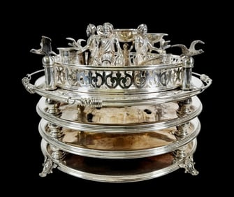 Sterling Silver Multi-tiered Seder Set