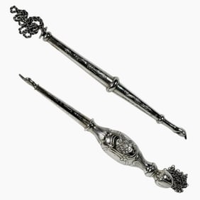 Antique Sterling Silver Torah Pointers (2pc)