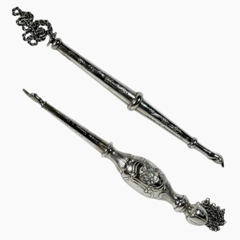 Antique Sterling Silver Torah Pointers (2pc) (1 of 6)