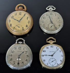 Antique Pocket Watches Mixed Makers (4pc)