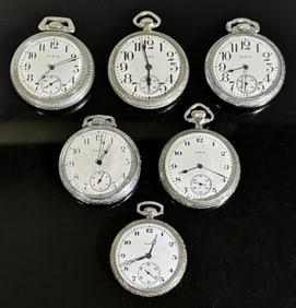 Antique Pocket Watches, Mixed Makers (6pc)