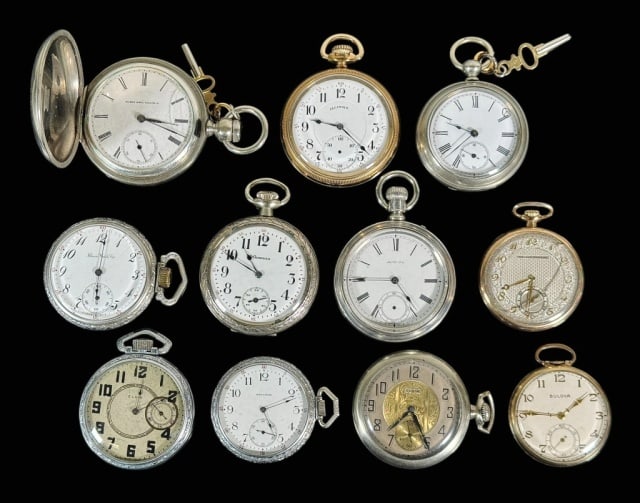 Antique Pocket Watches, Various Makers, (11pc) (1 of 5)