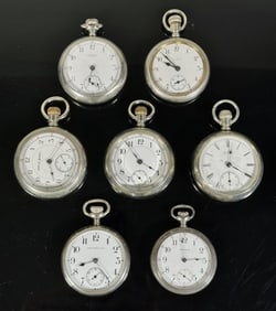 Antique Pocket Watches, Mixed Makers (7pc)