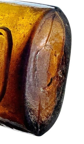 19th C Half Pint Double Eagle Flask - 5