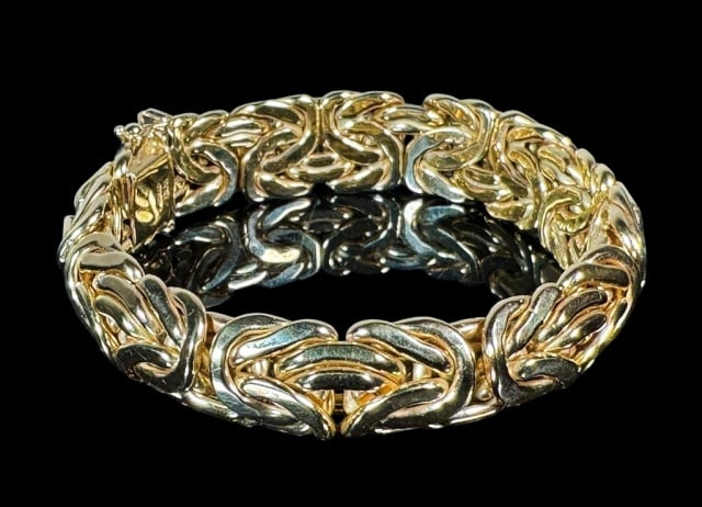 Italian 14K Gold Link Fashion Bracelet (1 of 5)