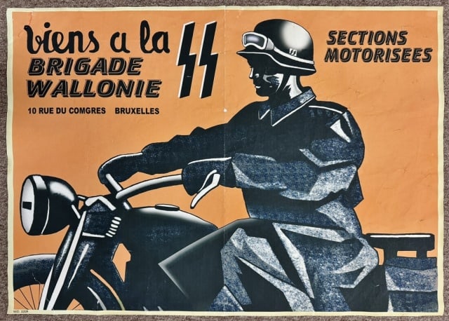 WW2 German - Belgian Waffen SS Recruiting Poster (1 of 5)