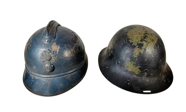 Two WW2 Helmets, French, Allied (2pc) (1 of 5)
