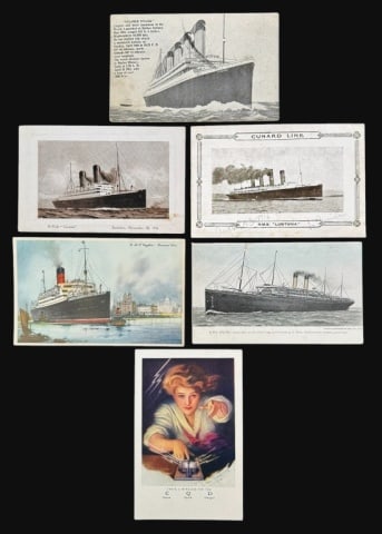 Vintage Postcards, Titanic, Lusitania, More (6pc) (1 of 13)