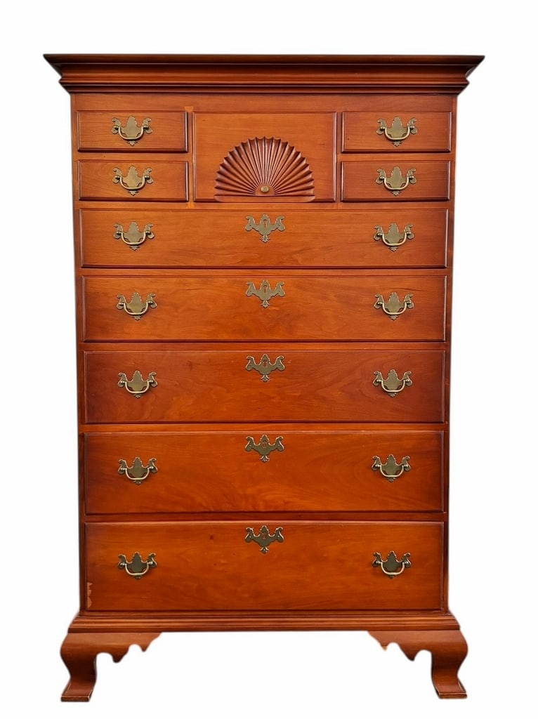 Cherry Chippendale Style Chest, Eldred Wheeler (1 of 7)