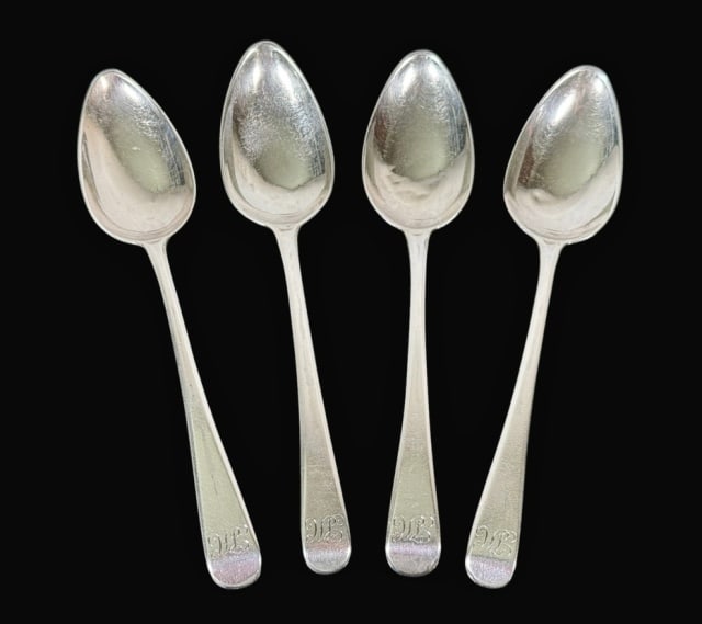 1800 George III Sterling Silver Teaspoons (4pc) (1 of 3)