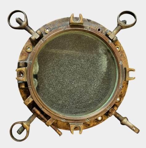 Antique Brass Ship's Porthole (1 of 4)